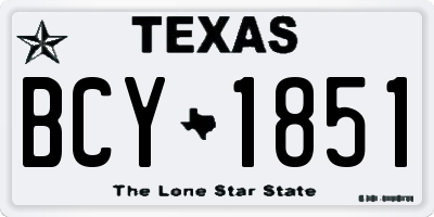 TX license plate BCY1851