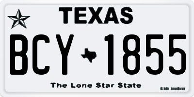 TX license plate BCY1855