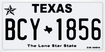 TX license plate BCY1856