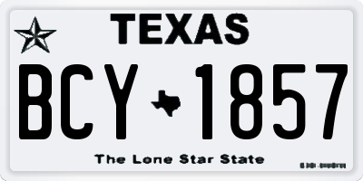TX license plate BCY1857