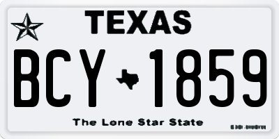 TX license plate BCY1859
