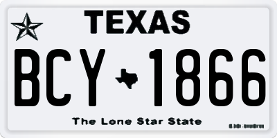 TX license plate BCY1866