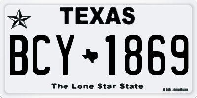 TX license plate BCY1869