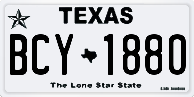 TX license plate BCY1880