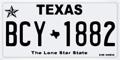 TX license plate BCY1882