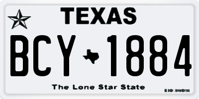 TX license plate BCY1884