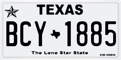 TX license plate BCY1885