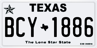 TX license plate BCY1886