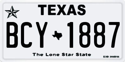 TX license plate BCY1887