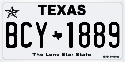 TX license plate BCY1889