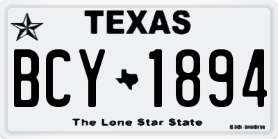 TX license plate BCY1894