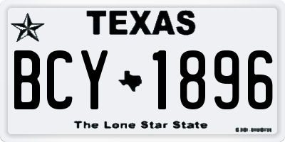 TX license plate BCY1896