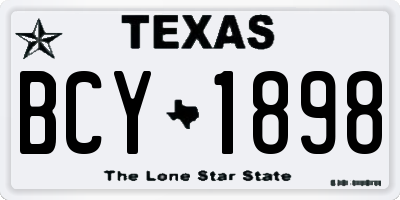 TX license plate BCY1898