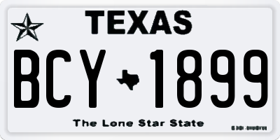 TX license plate BCY1899