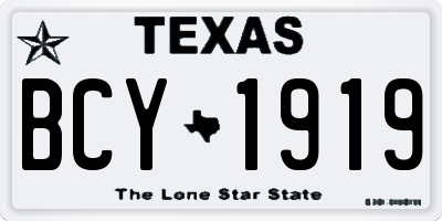TX license plate BCY1919