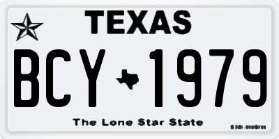 TX license plate BCY1979