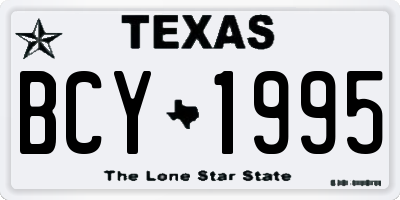 TX license plate BCY1995