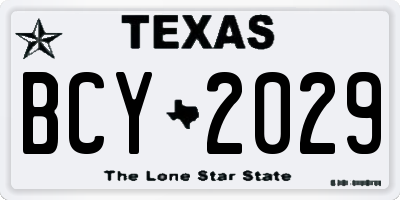 TX license plate BCY2029