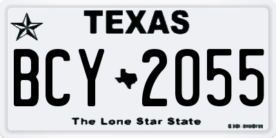 TX license plate BCY2055
