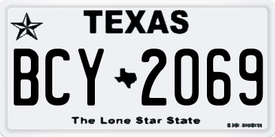 TX license plate BCY2069