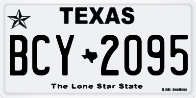 TX license plate BCY2095