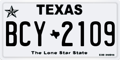 TX license plate BCY2109