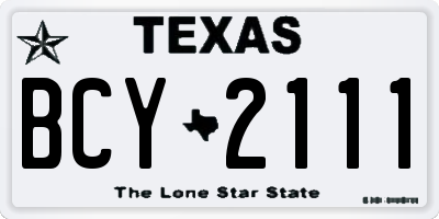 TX license plate BCY2111