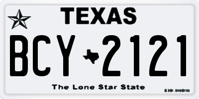 TX license plate BCY2121