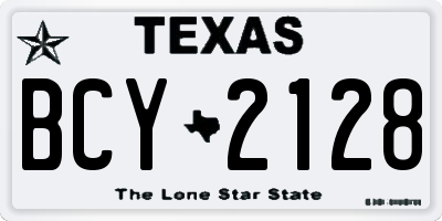TX license plate BCY2128