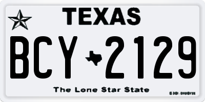 TX license plate BCY2129