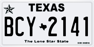 TX license plate BCY2141