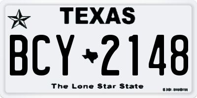 TX license plate BCY2148
