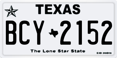 TX license plate BCY2152
