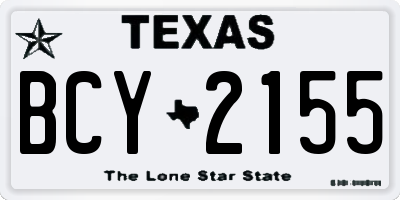 TX license plate BCY2155