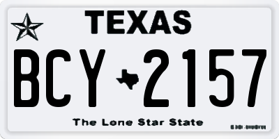TX license plate BCY2157