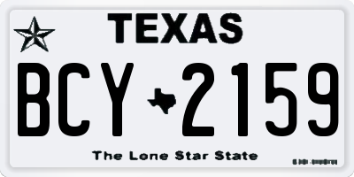 TX license plate BCY2159