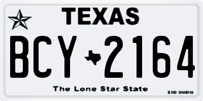 TX license plate BCY2164