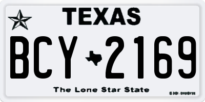TX license plate BCY2169