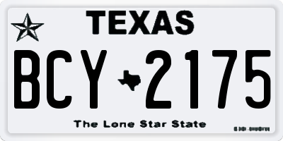 TX license plate BCY2175