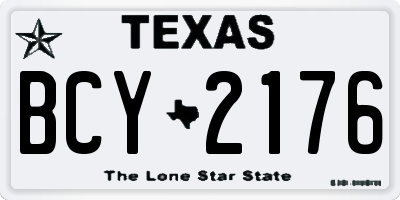 TX license plate BCY2176