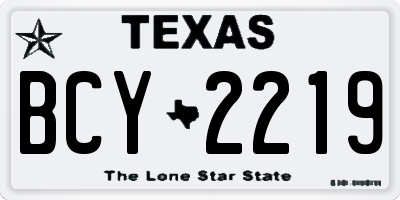 TX license plate BCY2219