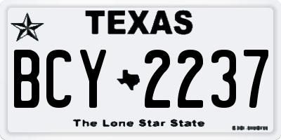 TX license plate BCY2237