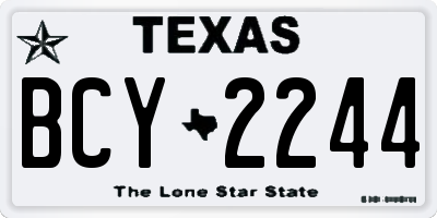 TX license plate BCY2244