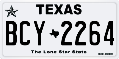 TX license plate BCY2264