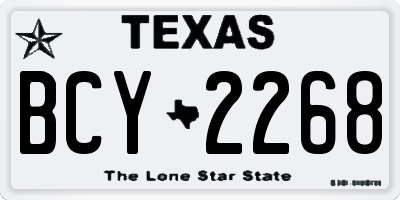 TX license plate BCY2268
