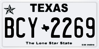 TX license plate BCY2269