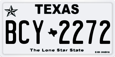 TX license plate BCY2272