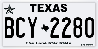 TX license plate BCY2280