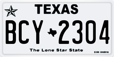 TX license plate BCY2304
