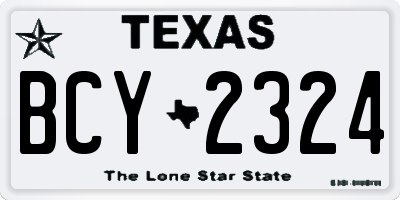 TX license plate BCY2324